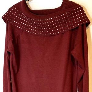 NWOT Women’s dark red Large dress